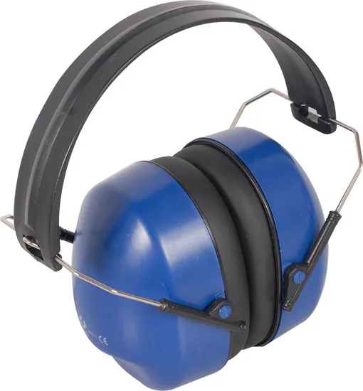 Folding Headband Earmuff with Comfortable Leather Cover 