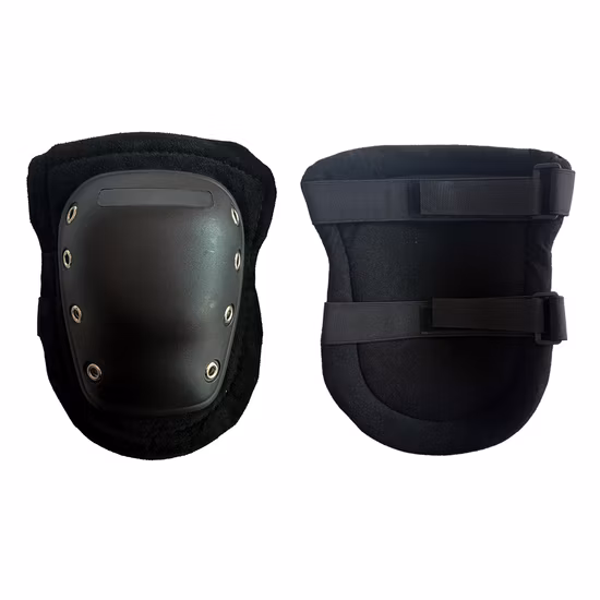 Split Cowhide Heavy Duty Abrasion Resistant Adjustable Buckle Knee Protector with Fleece Lining for Welding Carpenter