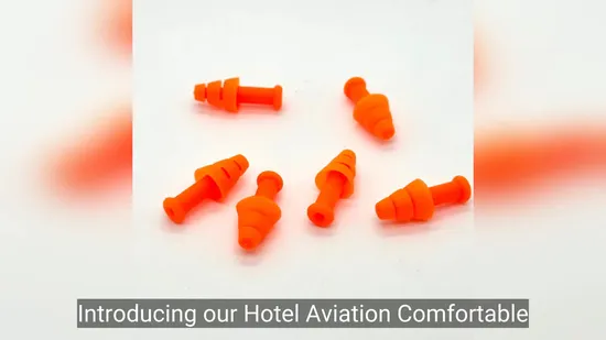 Hotel Aviation Comfortable Orange Earplugs for Noise Reduction and Sleep Aid 
