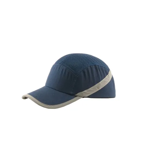 Navy Blue Reflective Cotton Mesh Safety Protective Baseball Bump Cap 