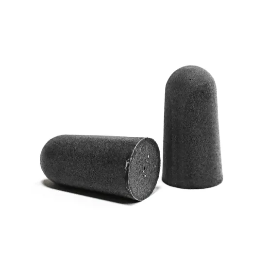 Bullet Shape PU Foam Orange Earplug with Nylon Cord 34dB Snr 